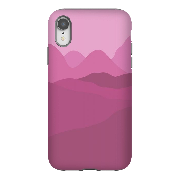 iPhone Xr StrongFit Big Pink Mountains by Martina