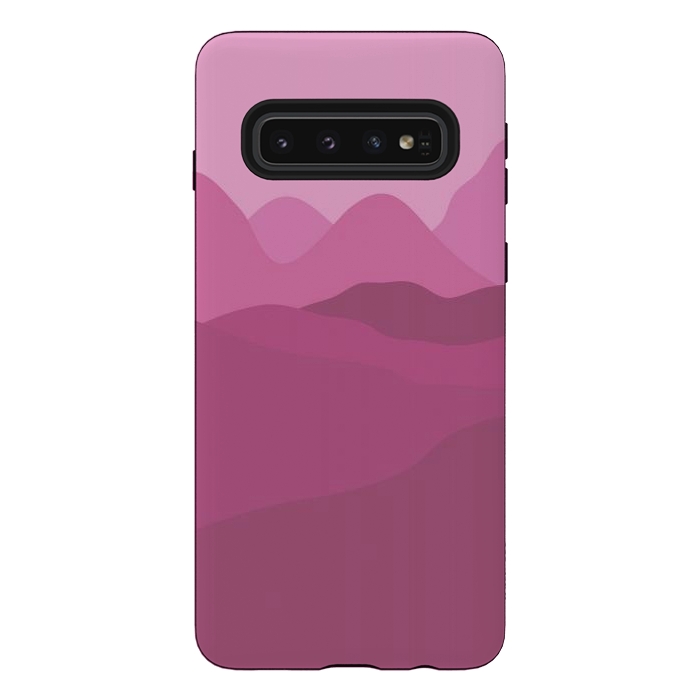 Galaxy S10 StrongFit Big Pink Mountains by Martina