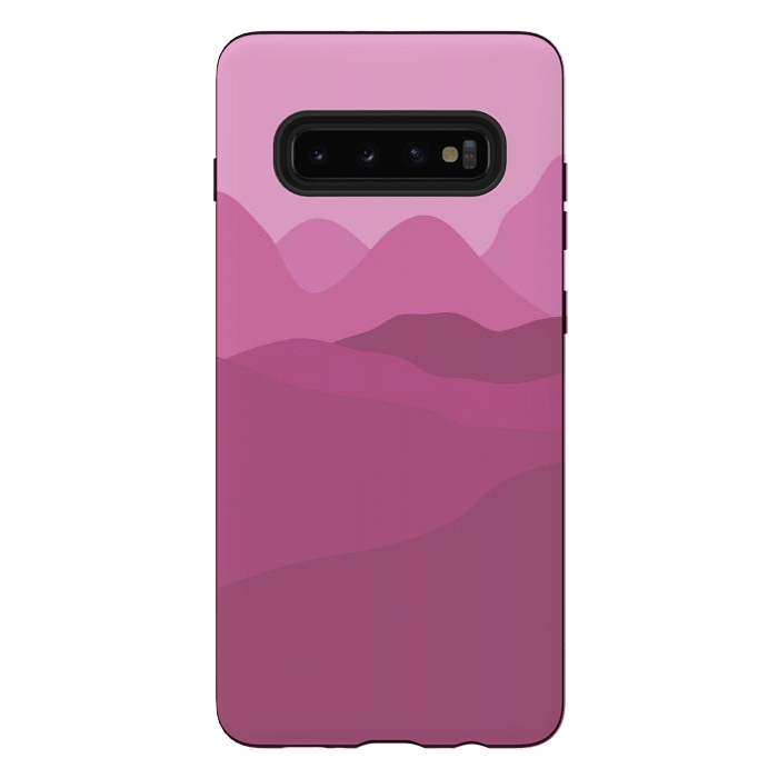 Galaxy S10 plus StrongFit Big Pink Mountains by Martina