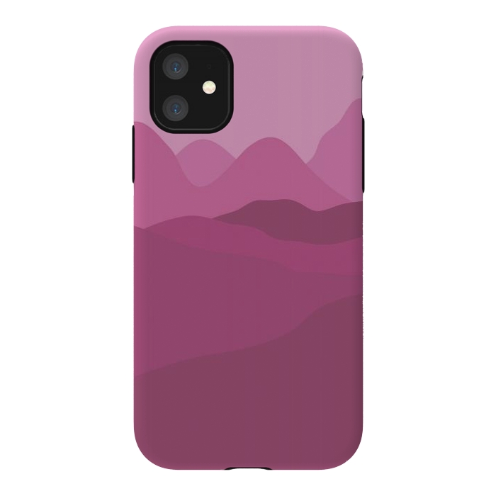 iPhone 11 StrongFit Big Pink Mountains by Martina