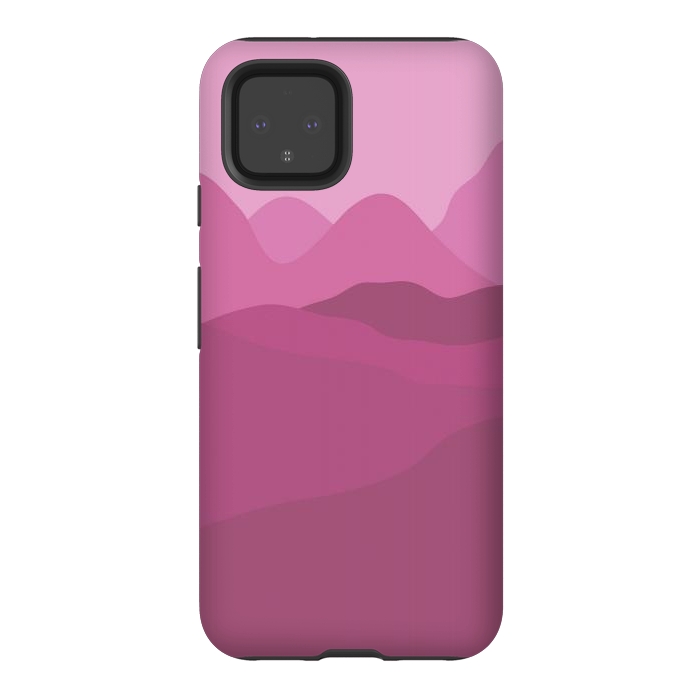 Pixel 4 StrongFit Big Pink Mountains by Martina