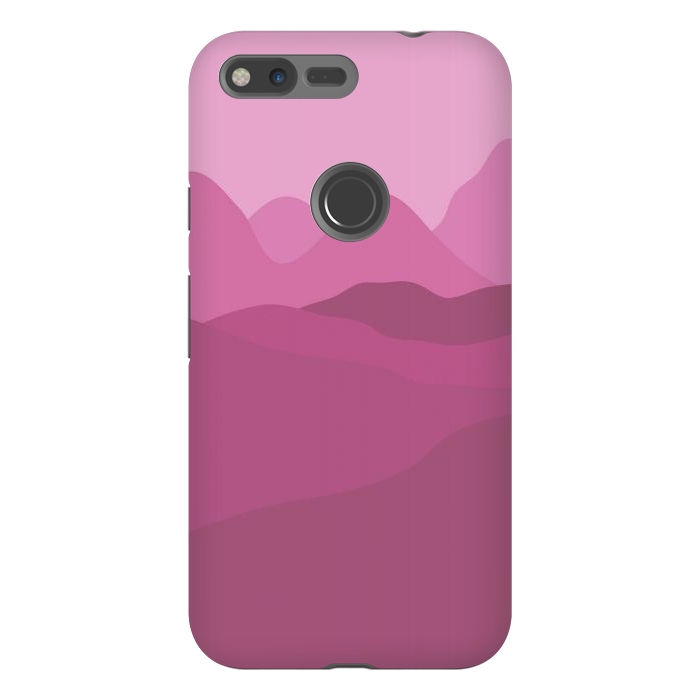 Pixel XL StrongFit Big Pink Mountains by Martina