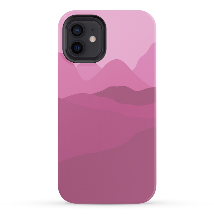 iPhone 12 StrongFit Big Pink Mountains by Martina