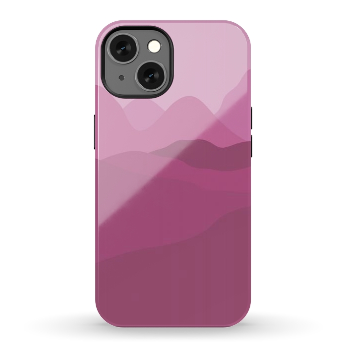 iPhone 13 StrongFit Big Pink Mountains by Martina