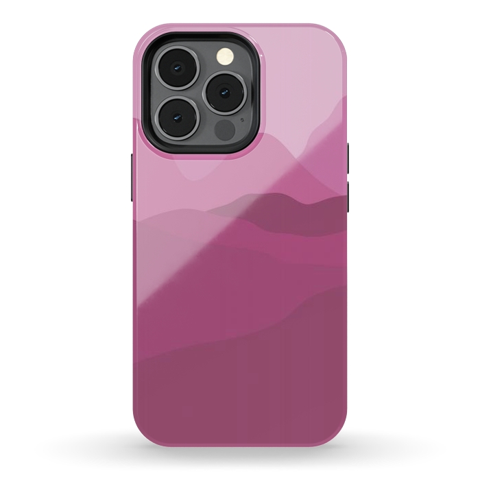 iPhone 13 pro StrongFit Big Pink Mountains by Martina