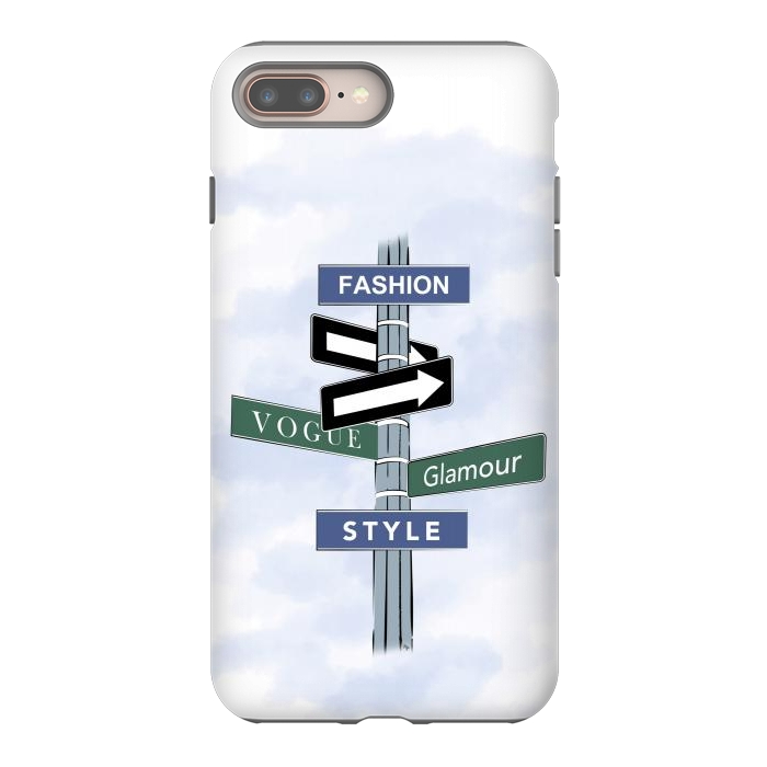 iPhone 8 plus StrongFit Blue Fashion Sign by Martina