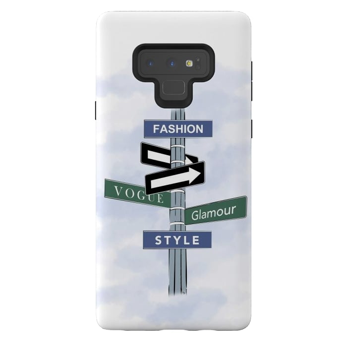 Galaxy Note 9 StrongFit Blue Fashion Sign by Martina