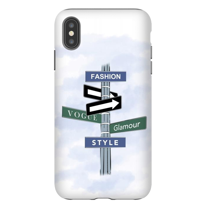 iPhone Xs Max StrongFit Blue Fashion Sign by Martina