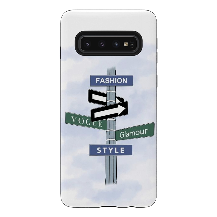 Galaxy S10 StrongFit Blue Fashion Sign by Martina