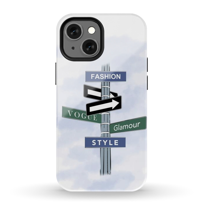 iPhone 12 mini StrongFit Blue Fashion Sign by Martina