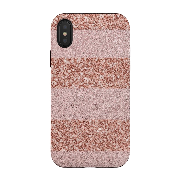 iPhone Xs / X StrongFit Pink Deluxe Sparkles by Martina