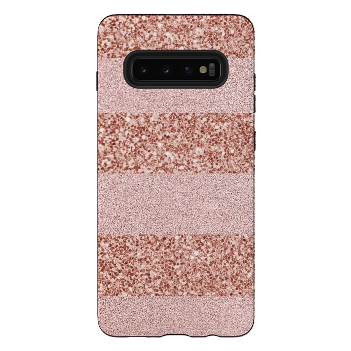 Galaxy S10 plus StrongFit Pink Deluxe Sparkles by Martina