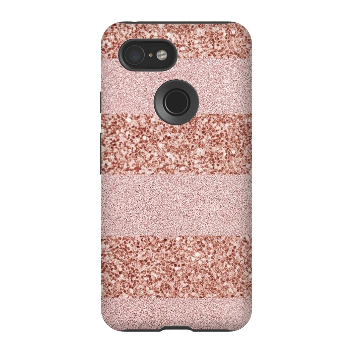 Pixel 3 StrongFit Pink Deluxe Sparkles by Martina