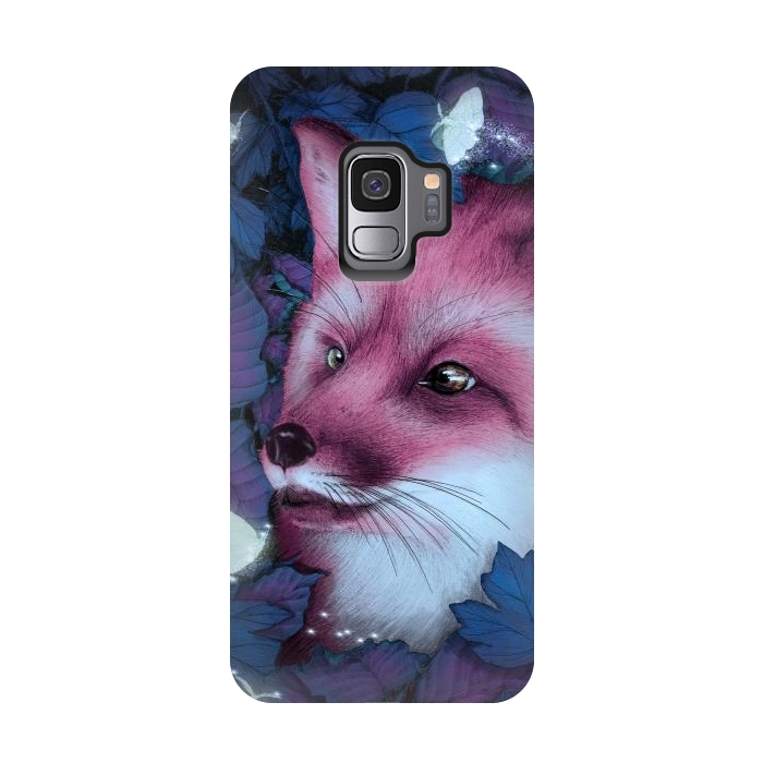 Galaxy S9 StrongFit Fox in the Midnight Forest by ECMazur 