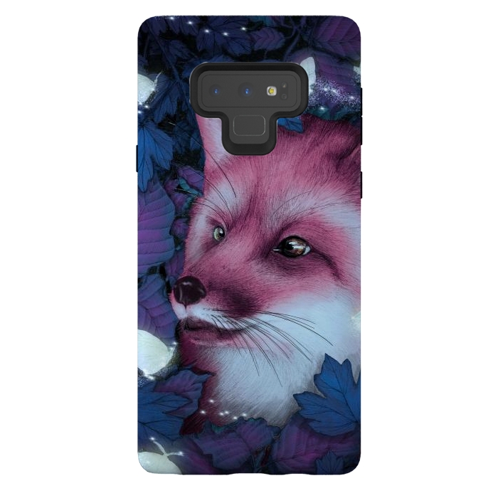 Galaxy Note 9 StrongFit Fox in the Midnight Forest by ECMazur 