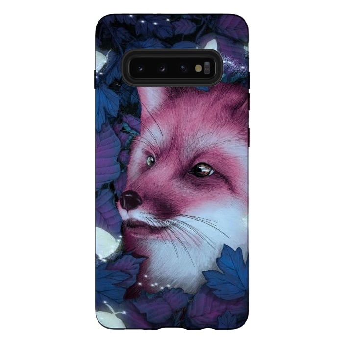 Galaxy S10 plus StrongFit Fox in the Midnight Forest by ECMazur 