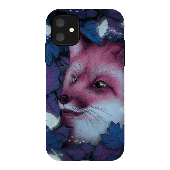 iPhone 11 StrongFit Fox in the Midnight Forest by ECMazur 