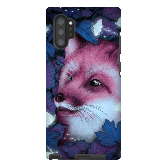 Galaxy Note 10 plus StrongFit Fox in the Midnight Forest by ECMazur 