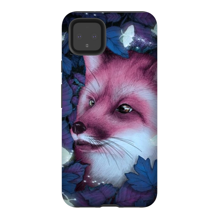 Pixel 4XL StrongFit Fox in the Midnight Forest by ECMazur 