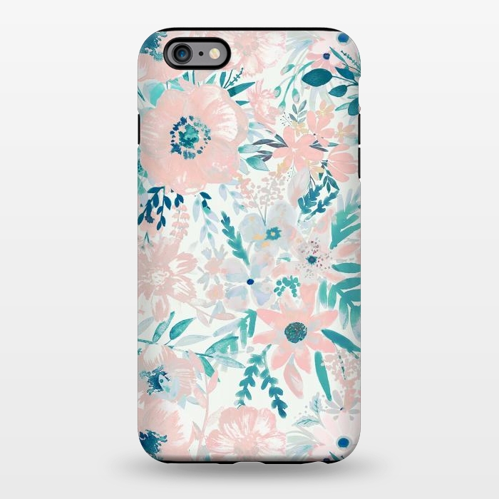 iPhone 6/6s plus StrongFit Watercolor wildflowers - petals and foliage pattern by Oana 
