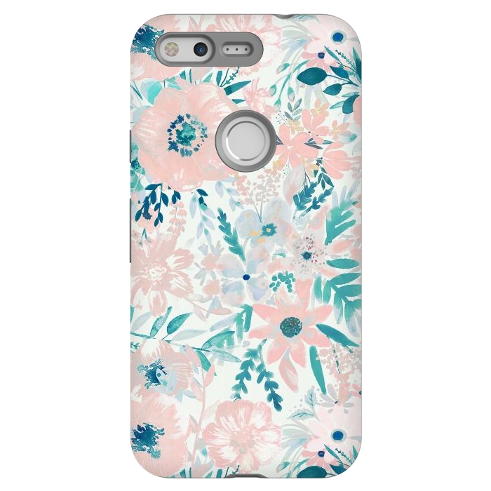 Pixel StrongFit Watercolor wildflowers - petals and foliage pattern by Oana 
