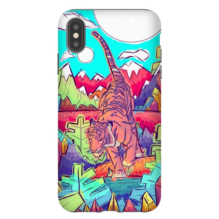 iPhone Xs Max StrongFit Tiger walk by Steve Wade (Swade)