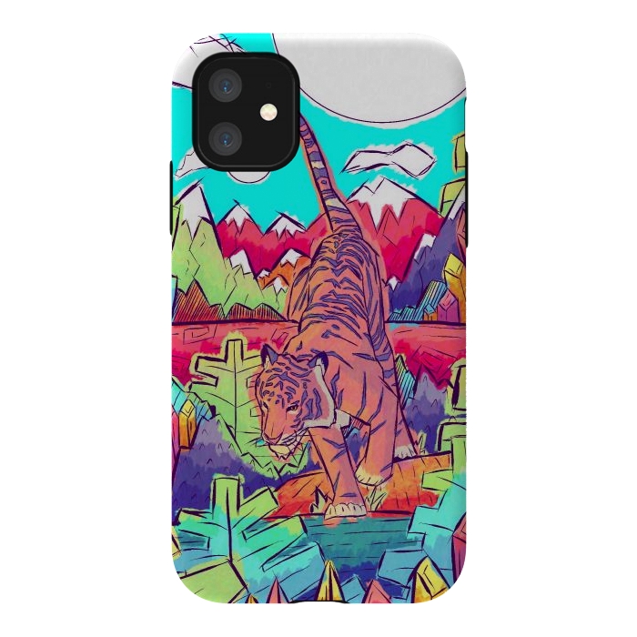iPhone 11 StrongFit Tiger walk by Steve Wade (Swade)