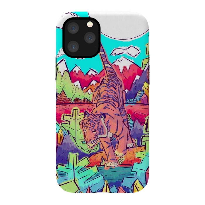 iPhone 11 Pro StrongFit Tiger walk by Steve Wade (Swade)