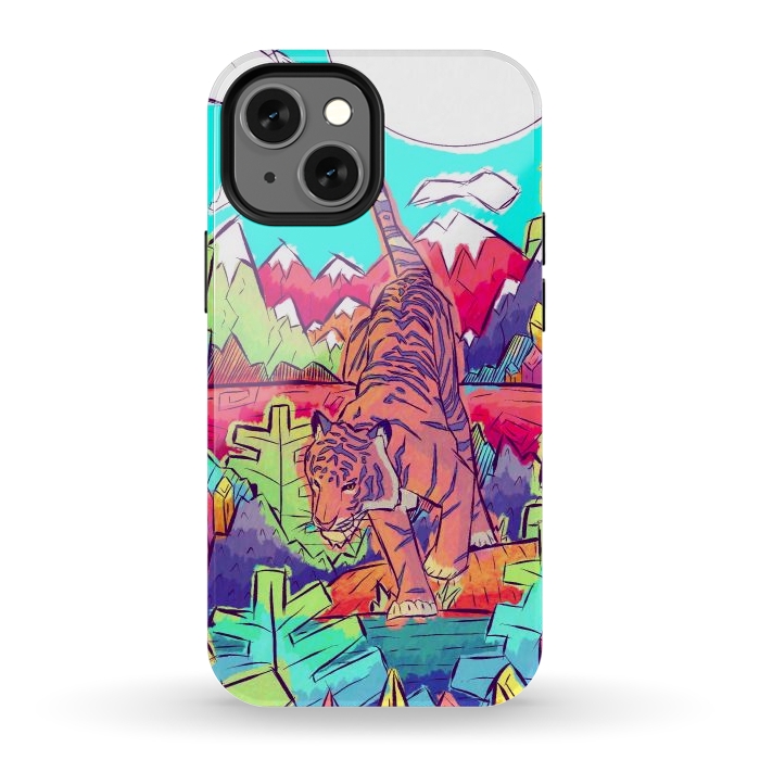 iPhone 12 mini StrongFit Tiger walk by Steve Wade (Swade)