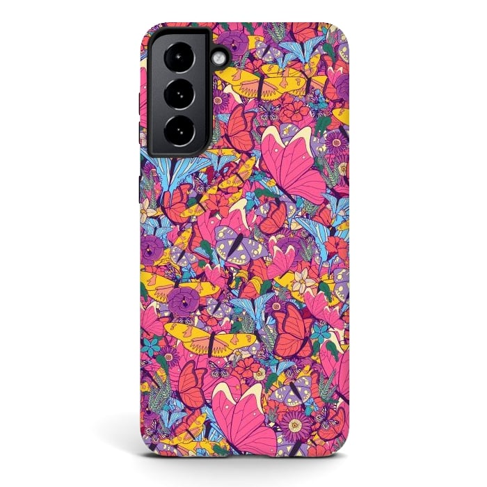 Galaxy S21 StrongFit Spring butterflies by Steve Wade (Swade)