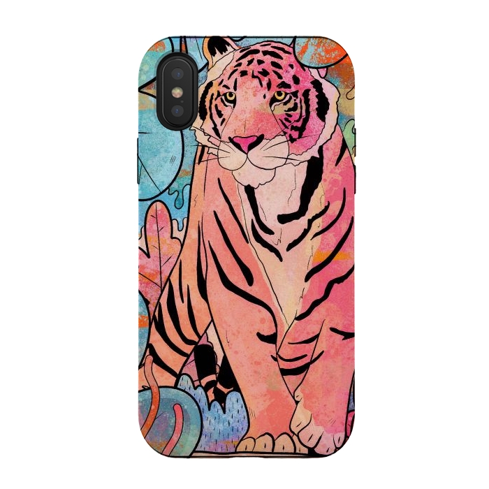 iPhone Xs / X StrongFit The big tiger cat by Steve Wade (Swade)