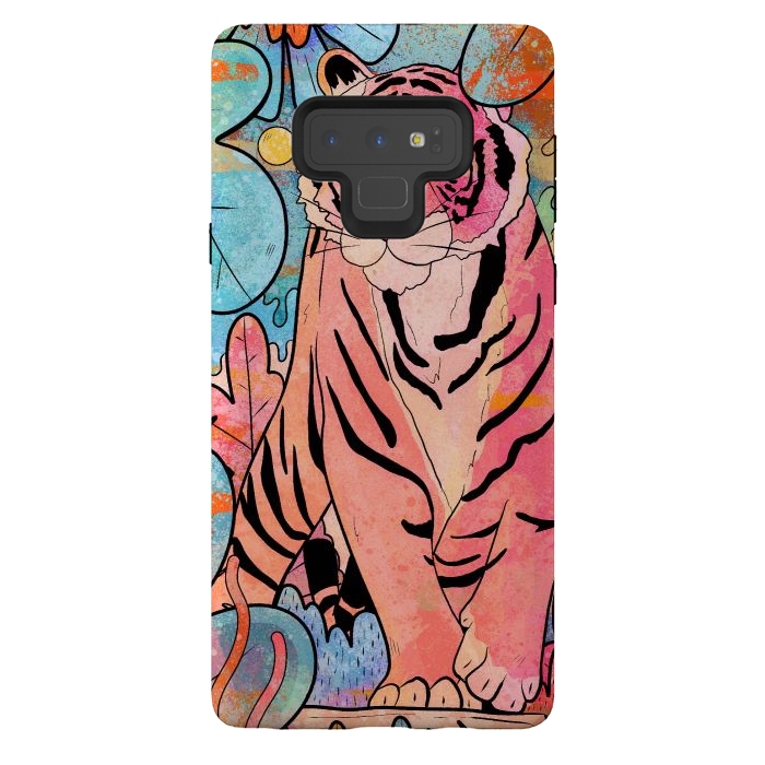 Galaxy Note 9 StrongFit The big tiger cat by Steve Wade (Swade)