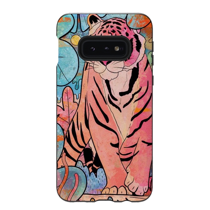 Galaxy S10e StrongFit The big tiger cat by Steve Wade (Swade)