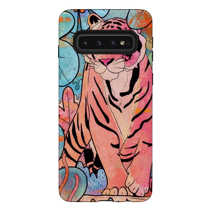 Galaxy S10 StrongFit The big tiger cat by Steve Wade (Swade)