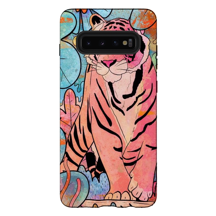 Galaxy S10 plus StrongFit The big tiger cat by Steve Wade (Swade)