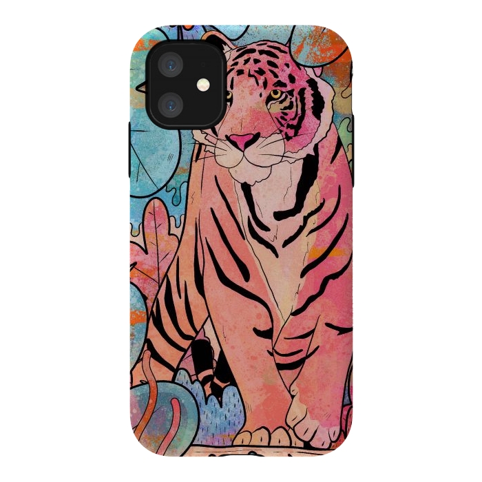 iPhone 11 StrongFit The big tiger cat by Steve Wade (Swade)