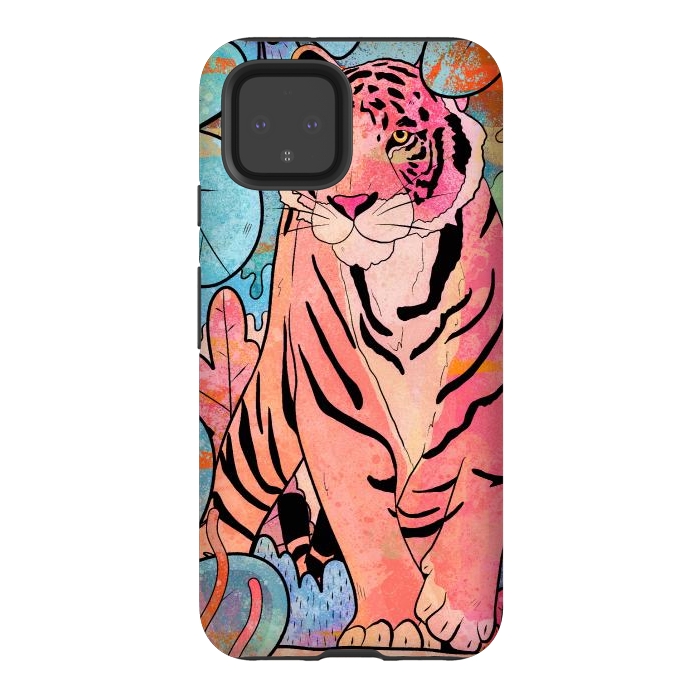 Pixel 4 StrongFit The big tiger cat by Steve Wade (Swade)