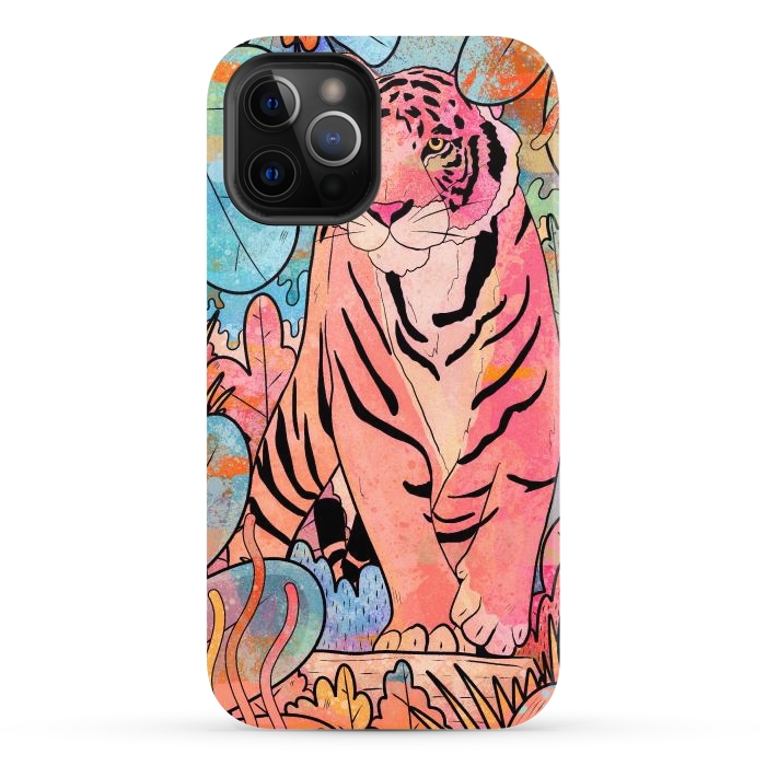iPhone 12 Pro Max StrongFit The big tiger cat by Steve Wade (Swade)