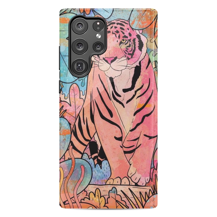 Galaxy S22 Ultra StrongFit The big tiger cat by Steve Wade (Swade)