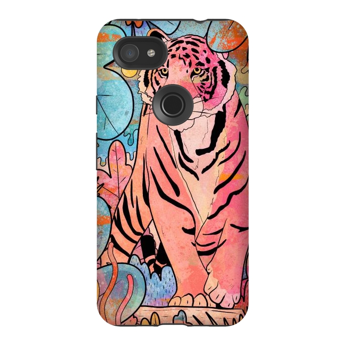 Pixel 3AXL StrongFit The big tiger cat by Steve Wade (Swade)