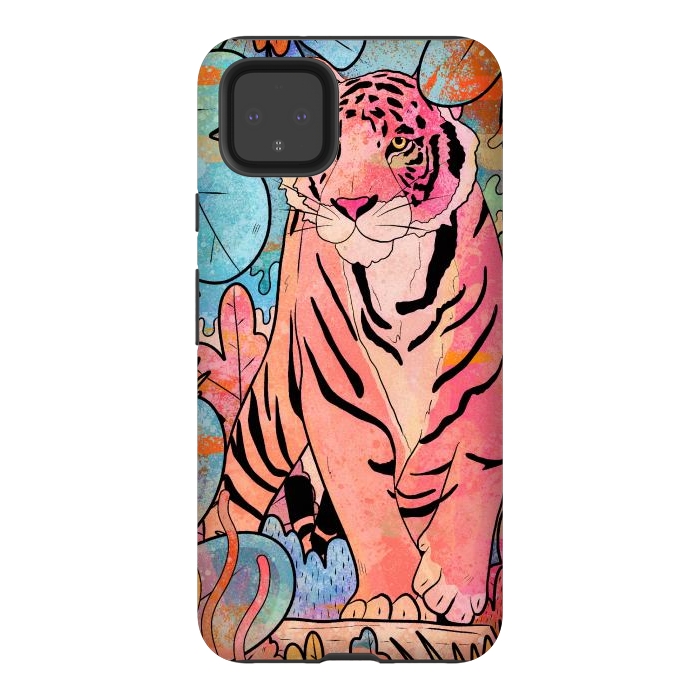 Pixel 4XL StrongFit The big tiger cat by Steve Wade (Swade)
