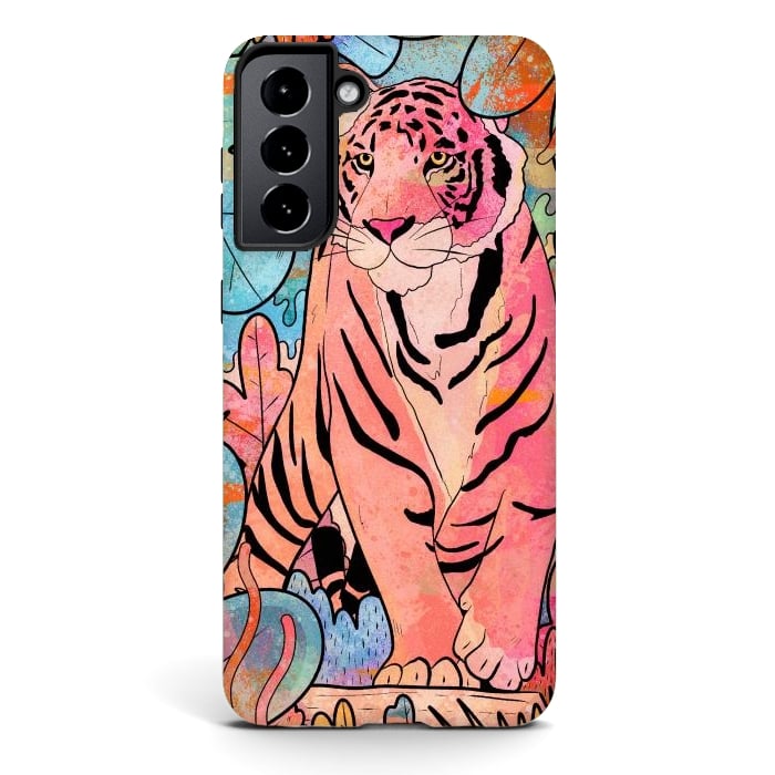 Galaxy S21 StrongFit The big tiger cat by Steve Wade (Swade)