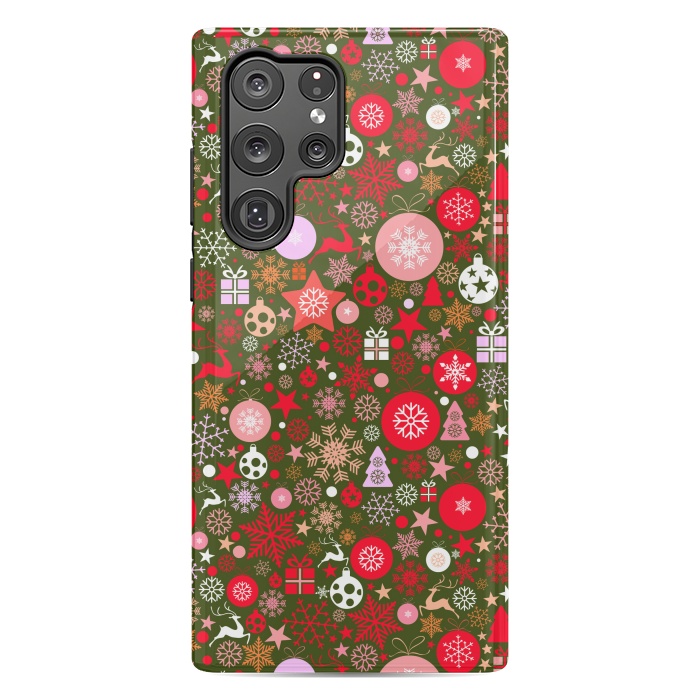 Galaxy S22 Ultra StrongFit Christmas Decorative Backdrops by ArtsCase