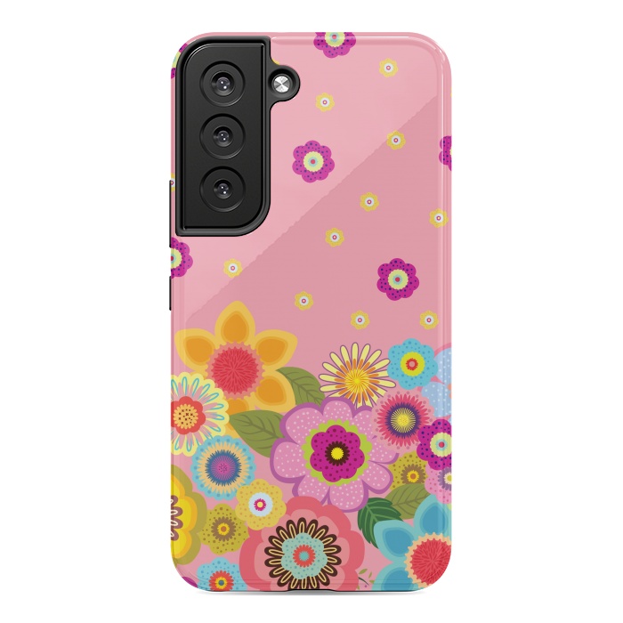 Galaxy S22 StrongFit assorted spring flowers by ArtsCase