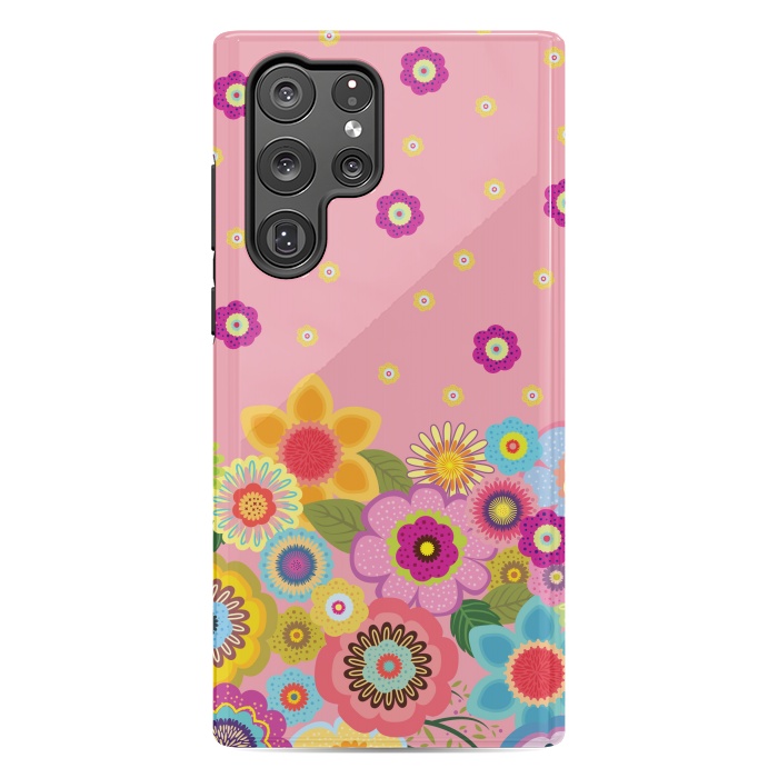 Galaxy S22 Ultra StrongFit assorted spring flowers by ArtsCase