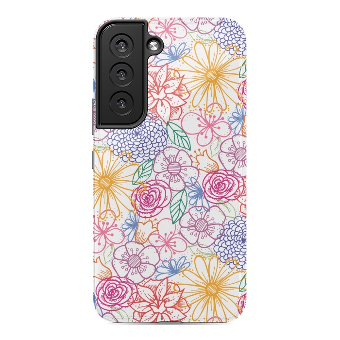 Galaxy S22 StrongFit Summer Bright Floral by TracyLucy Designs