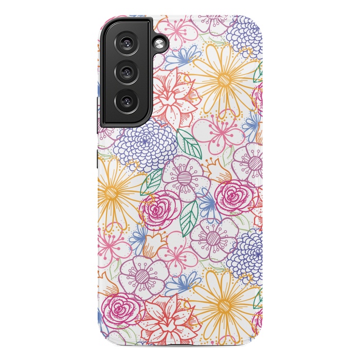 Galaxy S22 plus StrongFit Summer Bright Floral by TracyLucy Designs