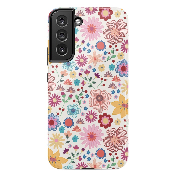 Galaxy S22 plus StrongFit Springtime Wild Bloom by TracyLucy Designs