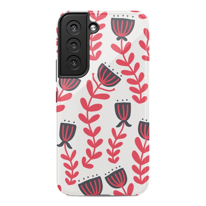Galaxy S22 StrongFit Red flowers by Winston