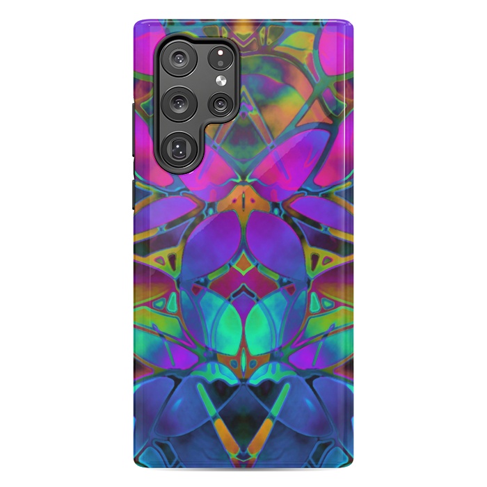 Galaxy S22 Ultra StrongFit Floral Fractal Art G308 by Medusa GraphicArt